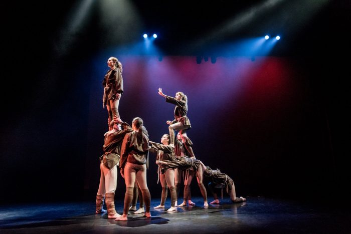 Dancers from the Northwest Florida State College Department of Dance perform a choreographed routine at the Mainstage theater of the Mattie Kelly Arts Center